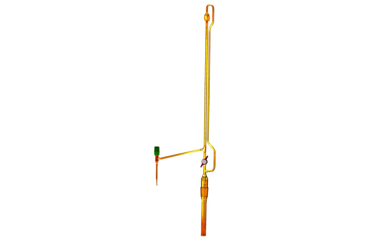Automatic Buret, Amber, PTFE Key, without Reservoir